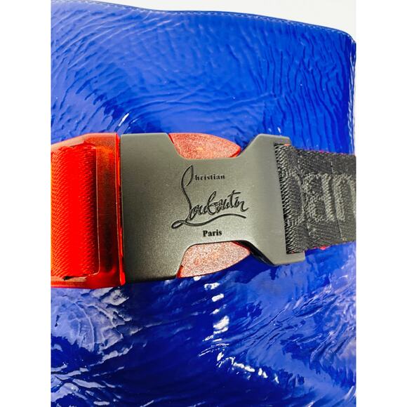 Christian Louboutin Blue Patent Leather Vogue Plexi Telesiege Ankle Boots EU 38 - Picture 10 of 11